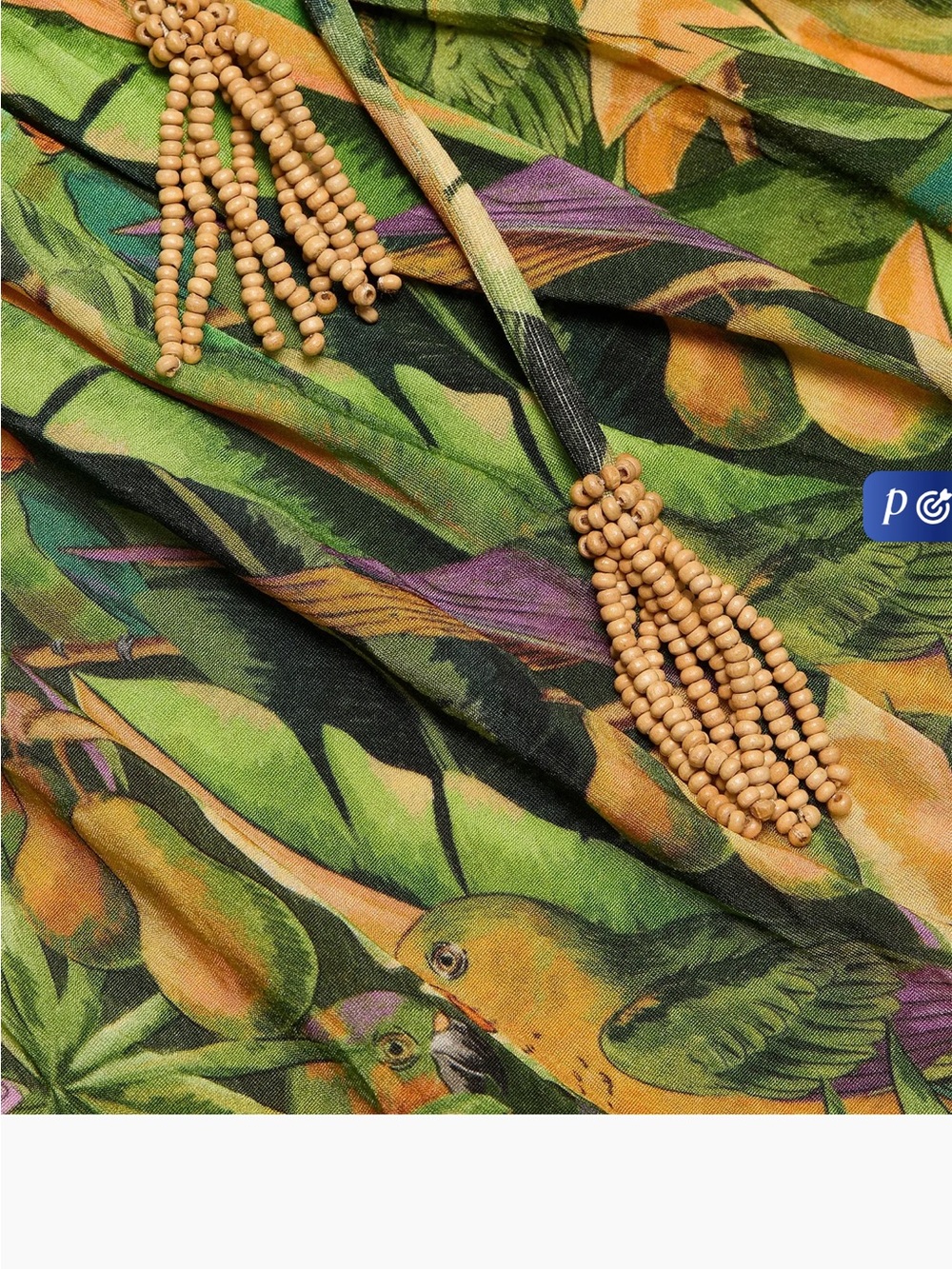 FARM Rio Green Tropical Halter-Style Maxi Dress with Yellow Accents - Picture 7 of 7